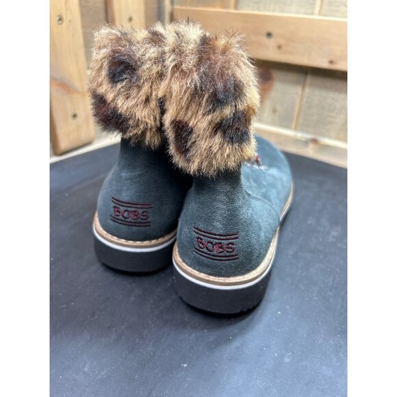 Bobs Womens Faux Fur-Lined Suede Hiking Boots Size 8 Charcoal Gray - Picture 4 of 7